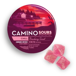 Camino Sours Strawberry Sunset Chill Gummies